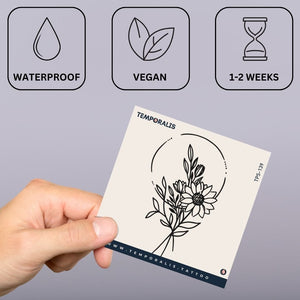 Daisy with circle background temporary tattoo - 3 | Temporalis