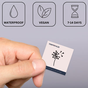 Dandelion temporary tattoo with blowing seeds - 3 | Temporalis