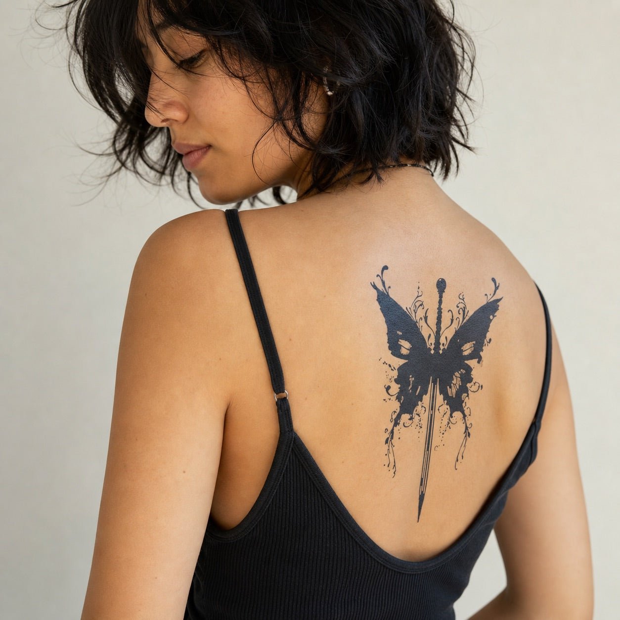 Dark Butterfly Sword Tattoo - 1 | Temporalis