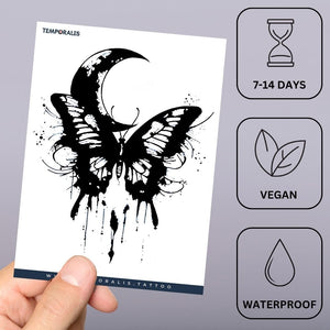 Dark Moon Butterfly Tattoo - 3 | Temporalis