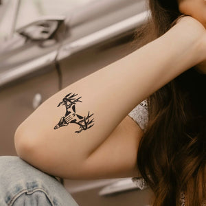 Deer Skull Temporary Tattoo - 1 | Temporalis