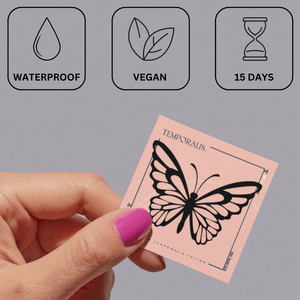 Borboleta Detalhada 3 - Temporalis® - Tatuagem temporária