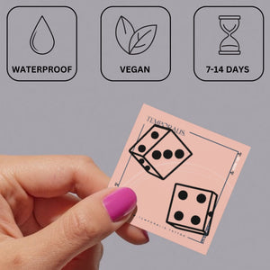 Dice temporary tattoo - 3 | Temporalis