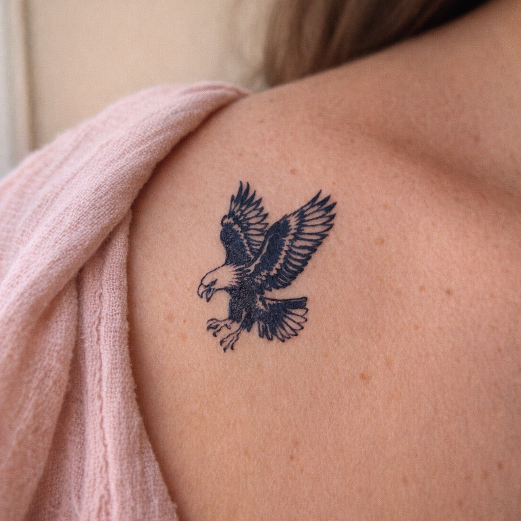 Diving Eagle Tattoo - 1 | Temporalis