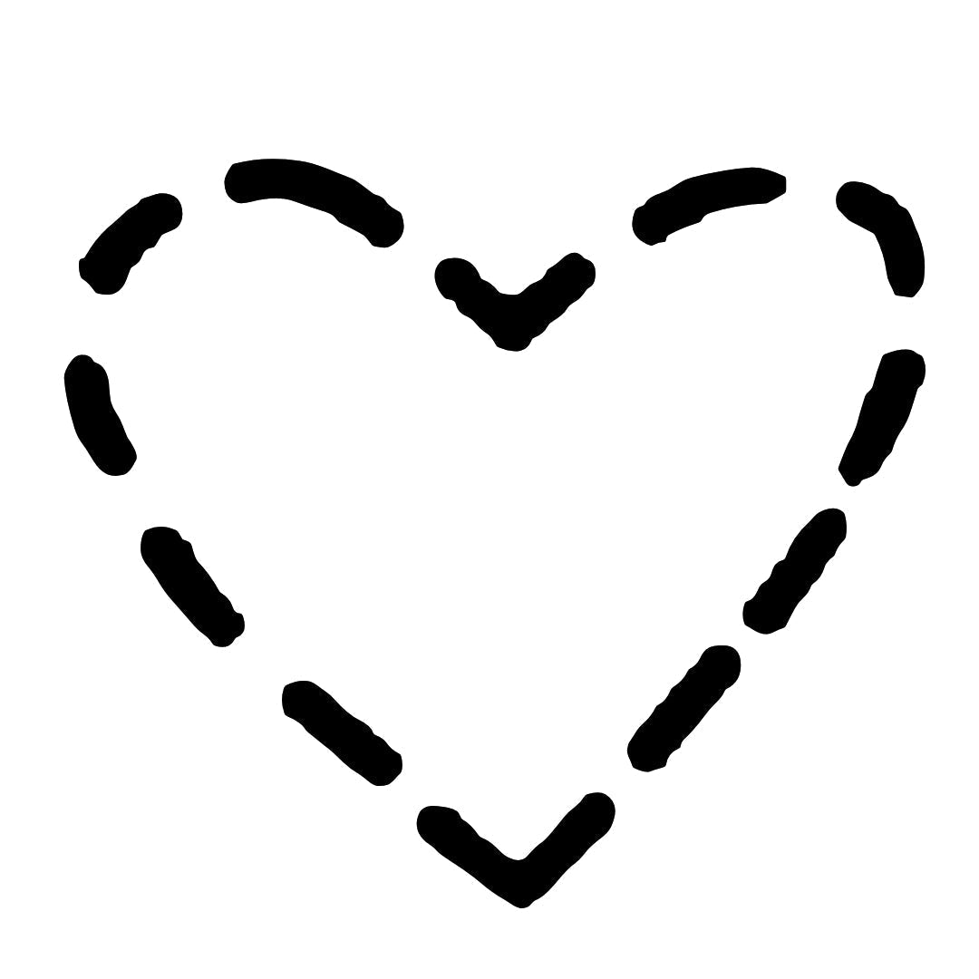 Dotted heart temporary tattoo - 2 | Temporalis