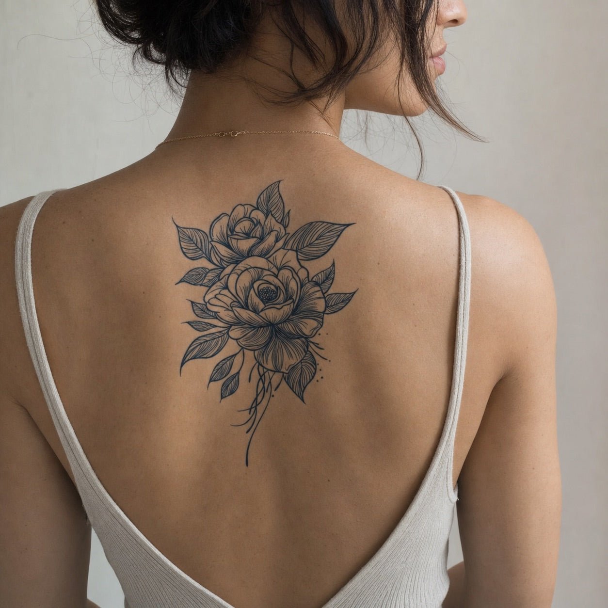 Double Peony Bloom Tattoo - 1 | Temporalis