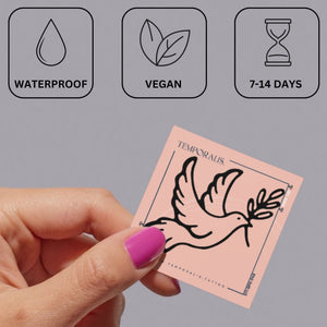 Dove with olive branch temporary tattoo - 3 | Temporalis