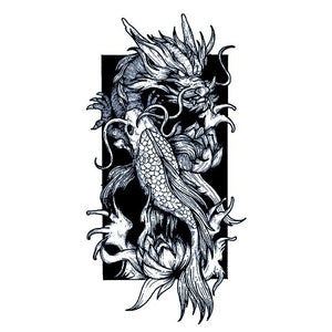 Realistyczny Smok 2 - Temporalis® - Tymczasowy tatuaż