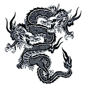 Två realistiska drakar 2 - Temporalis® - Tillfällig tatuering