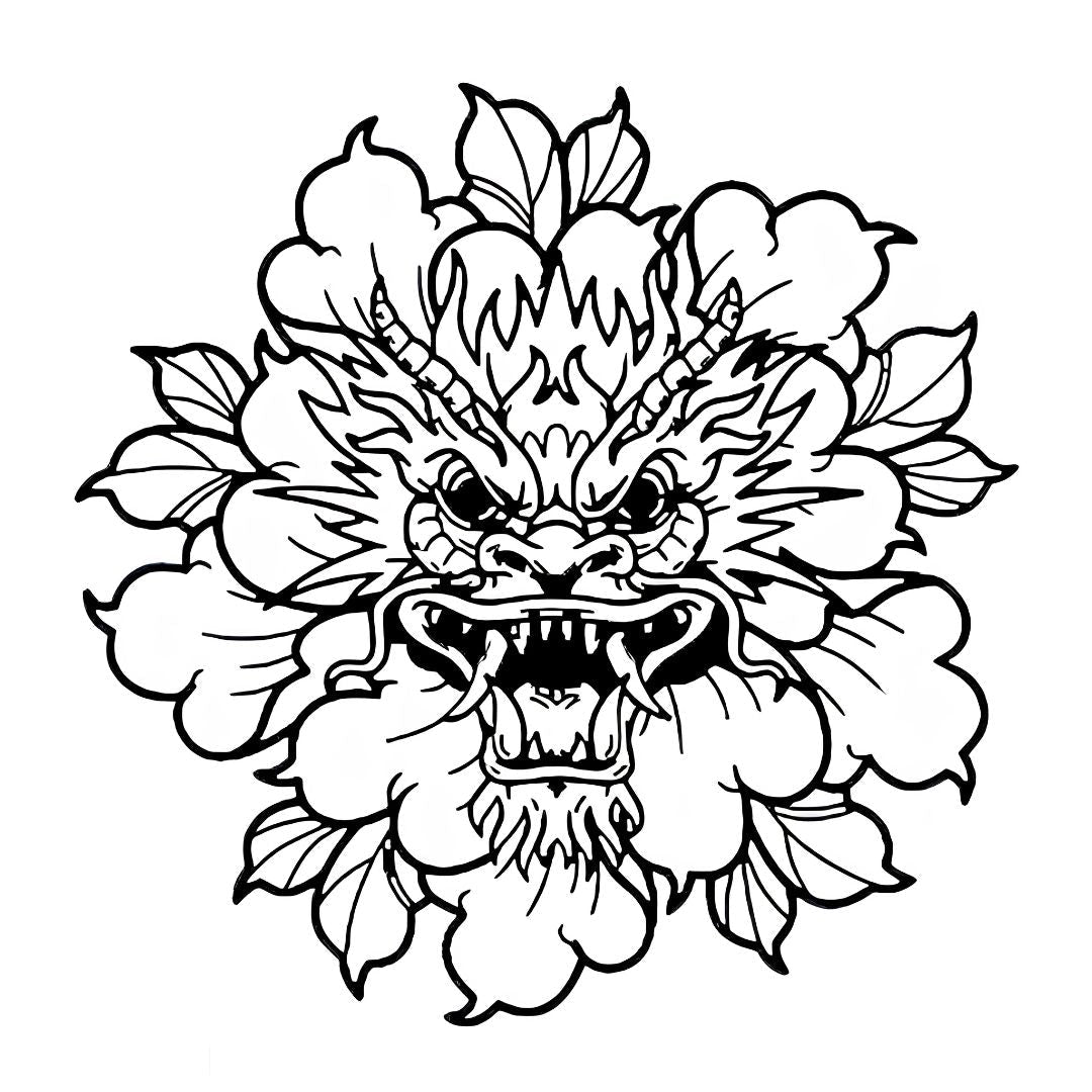 Dragon Peony Tattoo - 2 | Temporalis