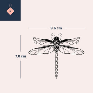 Elegante Libelle 3 - Temporalis® - Temporäres Tattoo