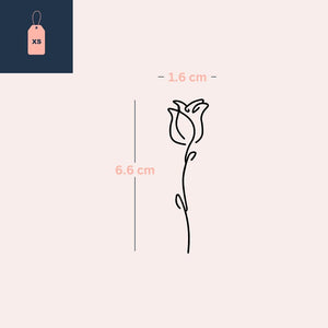 Elegant Rose Outline 3 - Temporalis