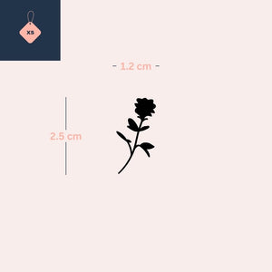 Elegant Rose Silhouette 3 - Temporalis