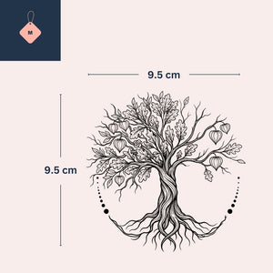 Árbol de la Vitalidad Etérea 3 - Temporalis® - Tatuaje temporal