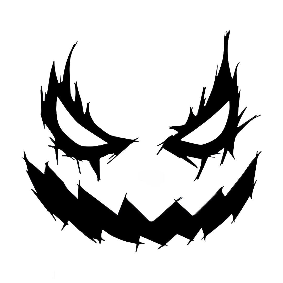 Evil Pumpkin Face Tattoo - 2 | Temporalis