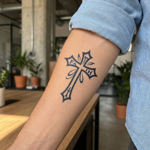 Faith Cross Tattoo - 1 | Temporalis