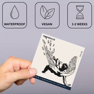 Falling Icarus temporary tattoo - 3 | Temporalis