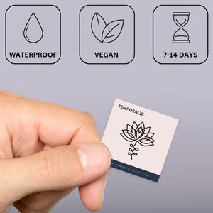 Fine line lotus flower temporary tattoo - 3 | Temporalis