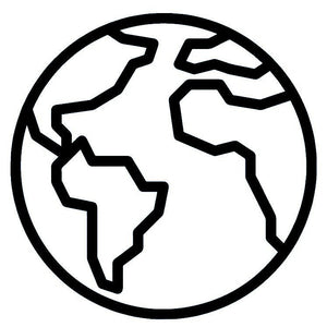 Fine Line World Globe Temporary Tattoo - 2 | Temporalis