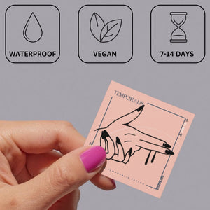 Finger gun hand temporary tattoo - 3 | Temporalis