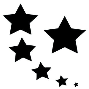 Five black stars temporary tattoo - 2 | Temporalis
