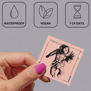 Floating Astronaut Temporary Tattoo - 3 | Temporalis