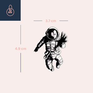 Floating Astronaut Temporary Tattoo - 4 | Temporalis