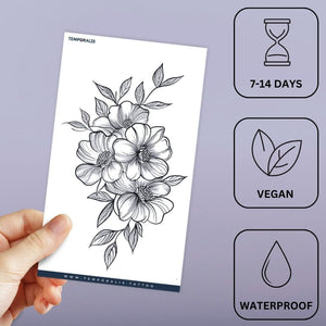 Floral Bouquet Tattoo - 3 | Temporalis