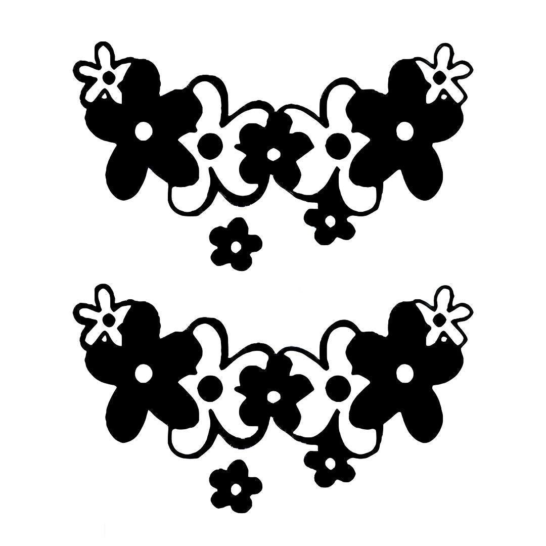Floral Garland Duo Tattoo - 2 | Temporalis