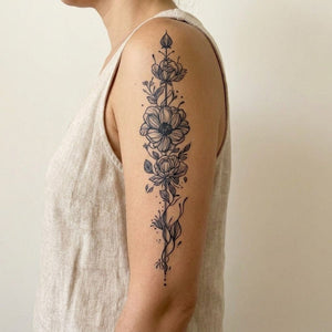 Floral Garland Tattoo - 1 | Temporalis