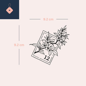 Floral Postage 2 - Temporalis® - Tijdelijke tatoeage