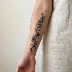 Floral Vine Garland Tattoo - 1 | Temporalis