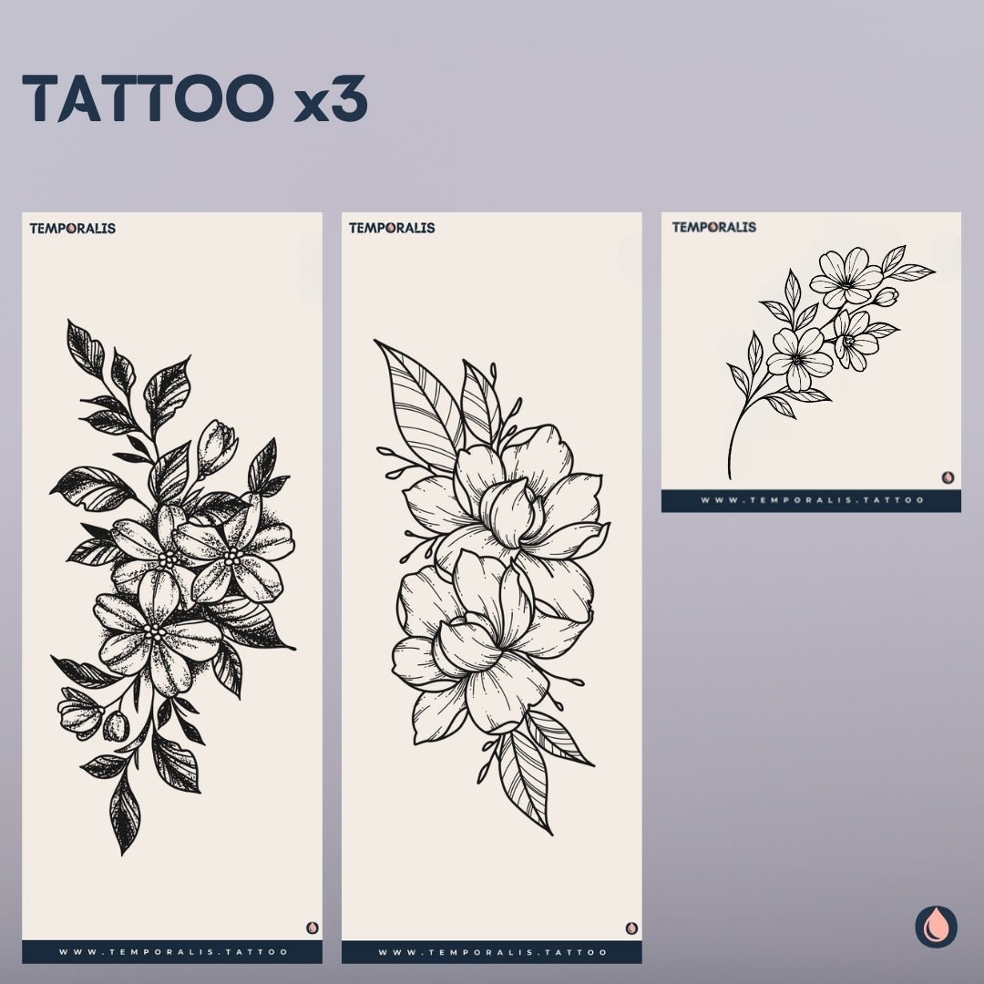 3 Flower Tattoos on Arm: Elegant & Natural