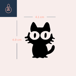 Gato gracioso 4 - Temporalis® - Tatuaje temporal