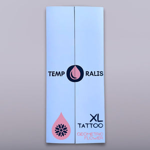 Fleur géométrique - Kit de tatouage XL (3 tatouages) 1 - Temporalis® - Tatouage temporaire