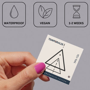 Triángulos de simetría geométrica 2 - Temporalis® - Tatuaje temporal