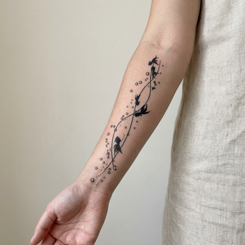 Goldfish Wave Tattoo - 1 | Temporalis