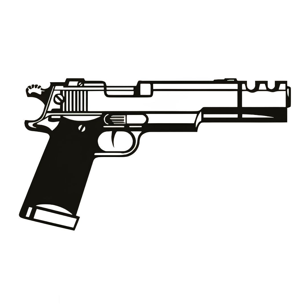 Handgun Pistol Tattoo - 2 | Temporalis