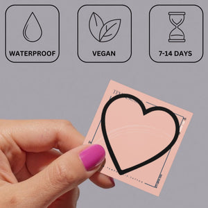 Heart outline temporary tattoo 4 - Temporalis
