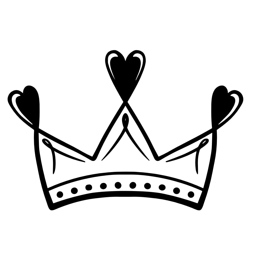 Heart - tipped crown temporary tattoo - 2 | Temporalis