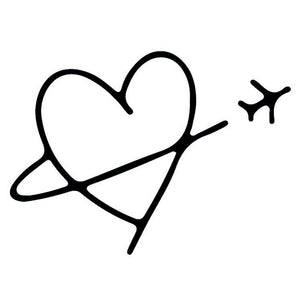 Serce z płaszczyzną 2 - Temporalis® - Tatuaż tymczasowy