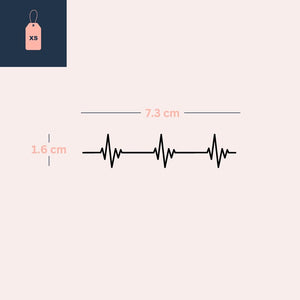 Heartbeat line temporary tattoo - 4 | Temporalis