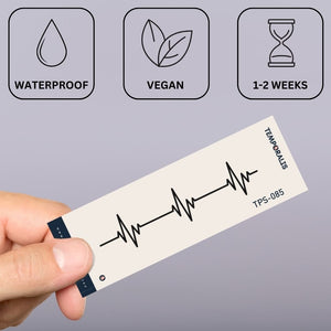 Hjerteslag Puls Graf 2 - Temporalis® - Midlertidig tatovering