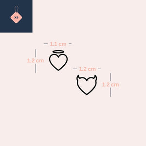 Heaven & Hell Hearts 3 - Temporalis® - Tymczasowy tatuaż