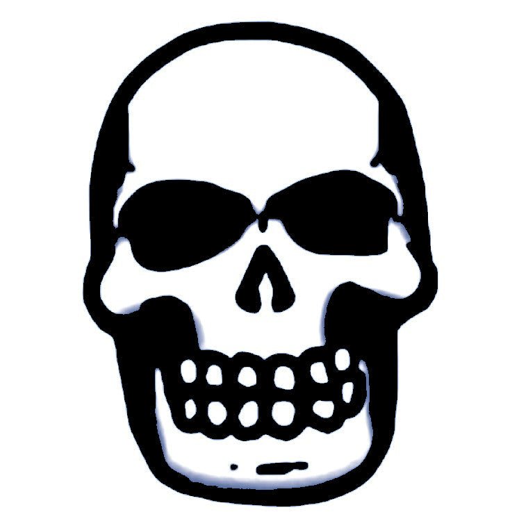 Human Skull Temporary Tattoo - 2 | Temporalis