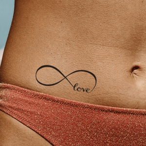 Infinity Love 1 - Temporalis® - Tatuagem temporária