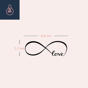 Infinity 'love' script temporary tattoo - 4 | Temporalis