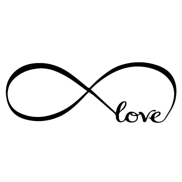 Infinity 'love' script temporary tattoo - 2 | Temporalis