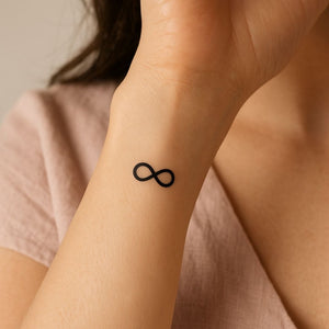 Infinity symbol temporary tattoo – bold line - 1 | Temporalis