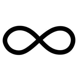 Infinity symbol temporary tattoo – bold line - 2 | Temporalis